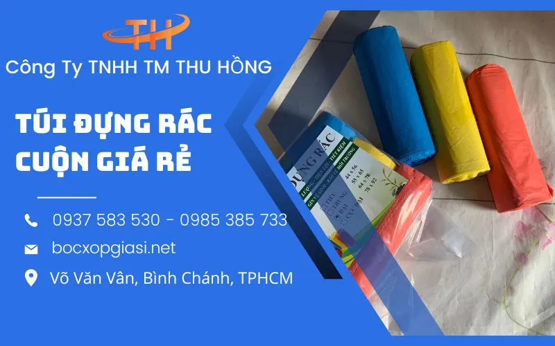 Mua bịch đựng rác giá rẻ size nhỏ, trung, đại cuộn tròn đủ màu