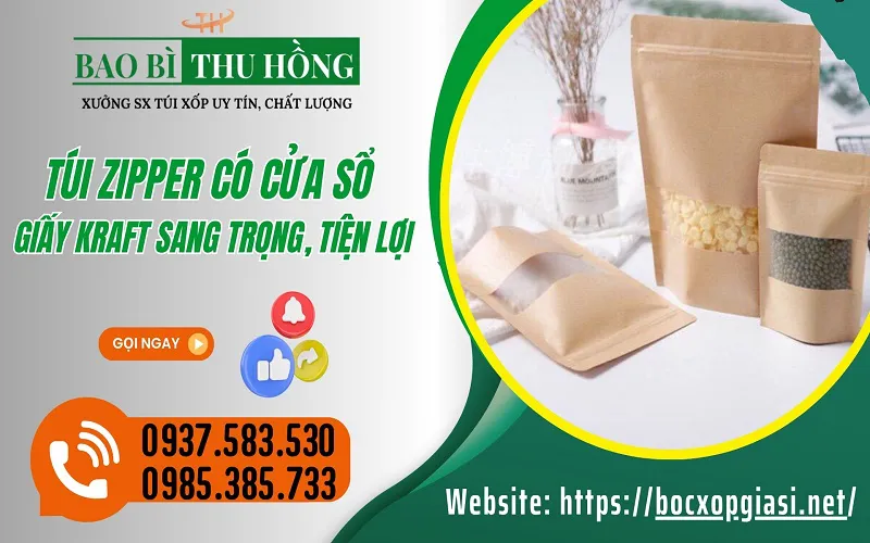 Mua túi giấy cửa sổ khoá kéo ở đâu giá sỉ rẻ