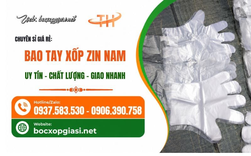 Bao tay xốp zin nam giá sỉ tiện dùng cho quán ăn và cơ sở kinh doanh