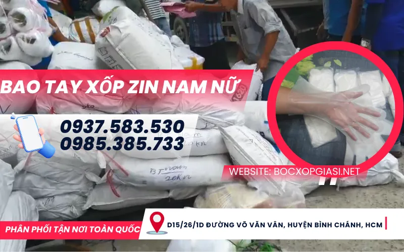 Xưởng chuyên sỉ bao tay xốp zin nam nữ giá rẻ – Hàng chất, giao nhanh