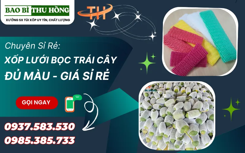 Lưới xốp bọc lê, bọc xoài, bọc táo – Giao hàng số lượng lớn