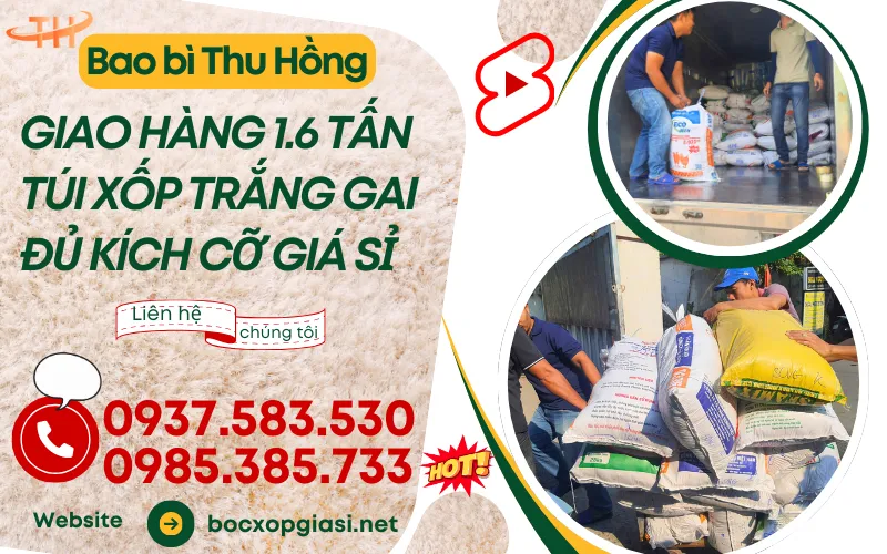 Cung Cấp Và Giao 1.6 Tấn Túi Xốp Trắng Gai Đủ Cỡ Cho Khách Hàng Tại TP.HCM