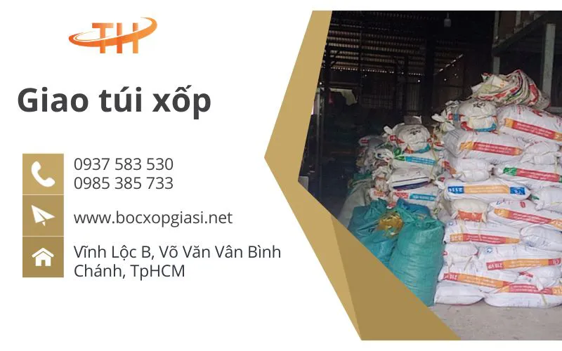 Giao 41 bao túi xốp( túi nilon) cho chị Mỹ ở Vũng Tàu.