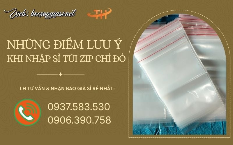 Những điểm lưu ý khi nhập sỉ túi zip chỉ đỏ