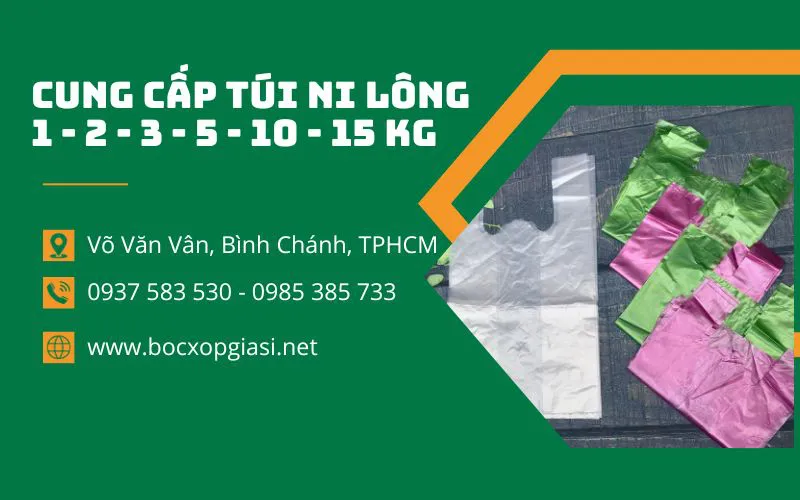 Sản xuất túi ni lông 1kg - 2kg - 3kg - 5kg đến 20kg theo yêu cầu