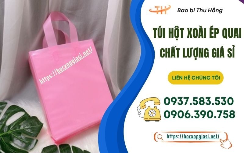 In Logo Túi Hột Xoài Ép Quai Chuyên Nghiệp Cho Shop Thời Trang Mỹ Phẩm