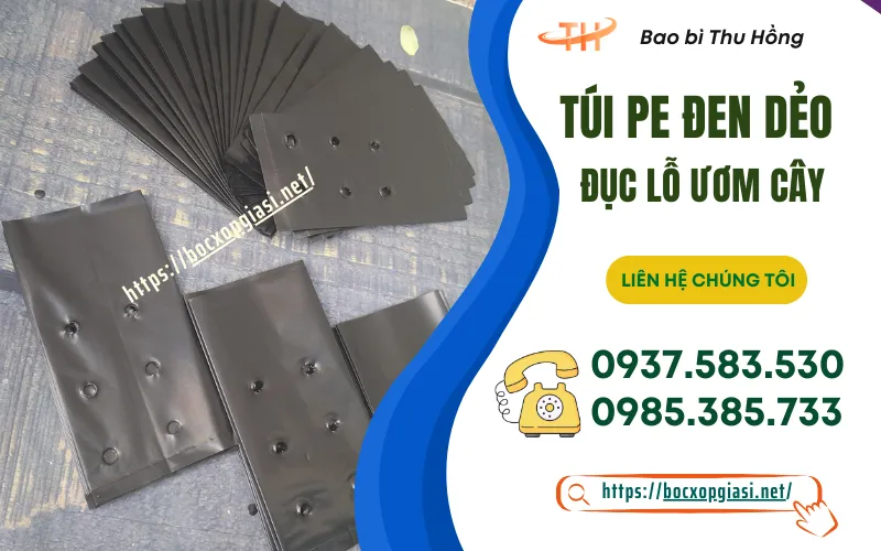 Túi pe dẻo đục sẵn lỗ chuyên dùng ươm cây giống giá sỉ
