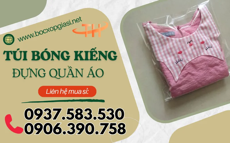Mua túi đựng quần áo bóng kính có dán miệng giá rẻ