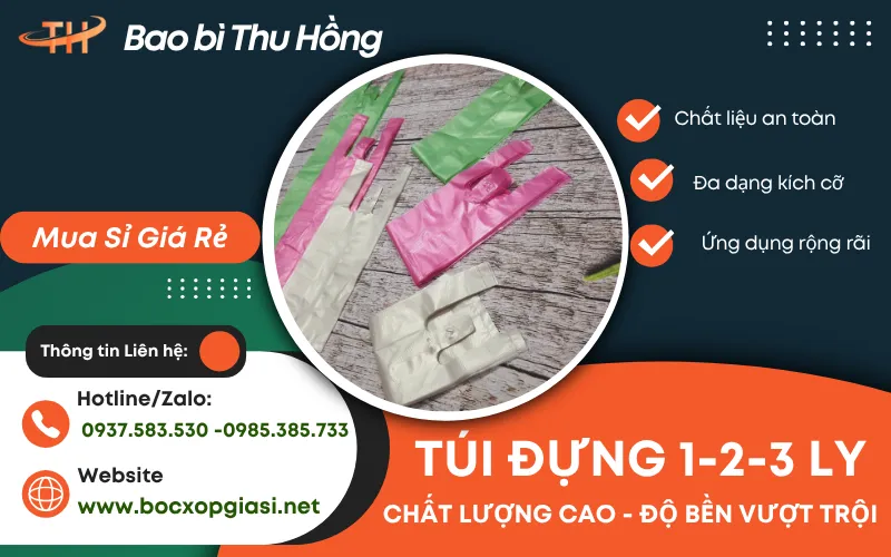 Túi đựng ly 1 ly, 2 ly, 3 ly giá rẻ, có sẵn, giao tận nơi cho quán nước