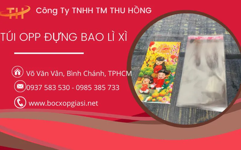 Túi opp đựng bao lì xì giá rẻ cho tết 2025