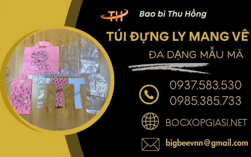 Nơi bán túi đựng ly đủ mẫu mã cho hàng quán đa dạng lựa chọn