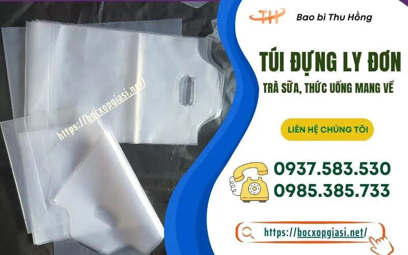 Túi đựng trà sữa đơn chất lượng cho hàng quán giá tốt nhất hiện nay