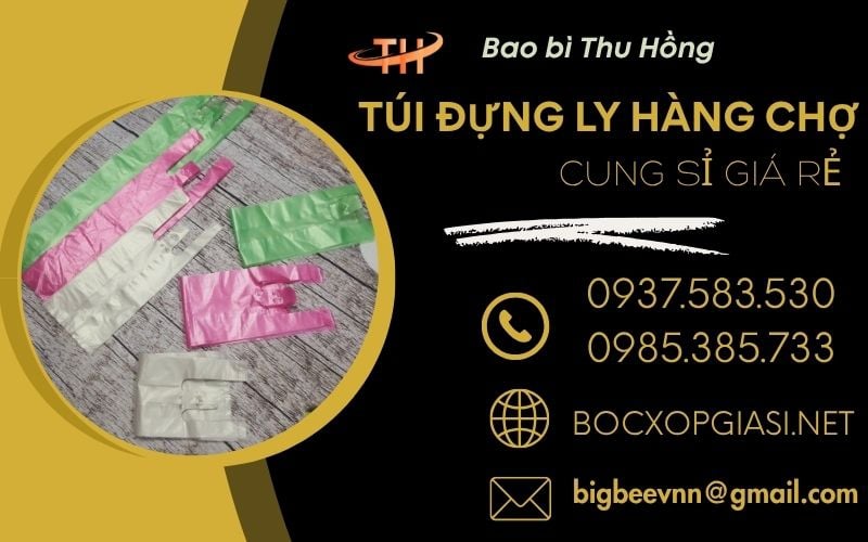 Nguồn Sỉ Túi Đựng Ly Mang Về Hàng Chợ Tại HCM