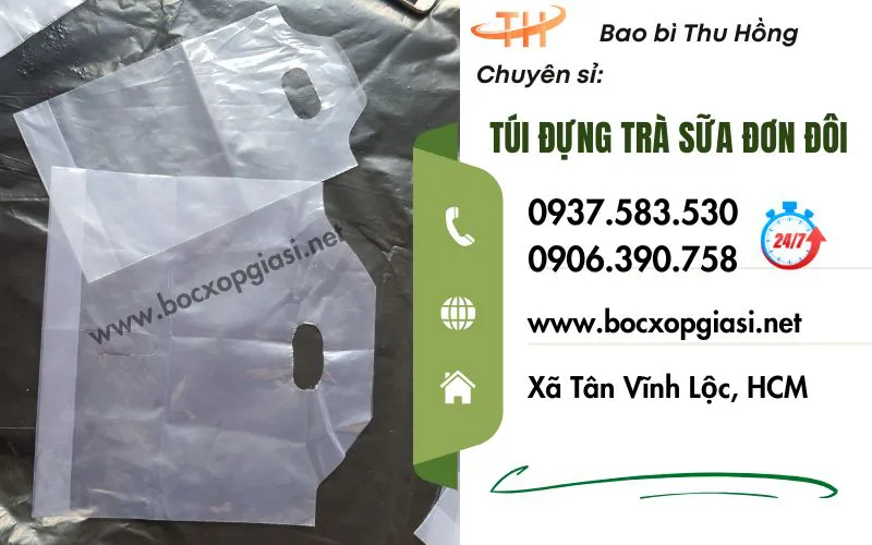 Báo giá túi đựng ly trà sữa đôi đơn sỉ rẻ nhiều ưu đãi
