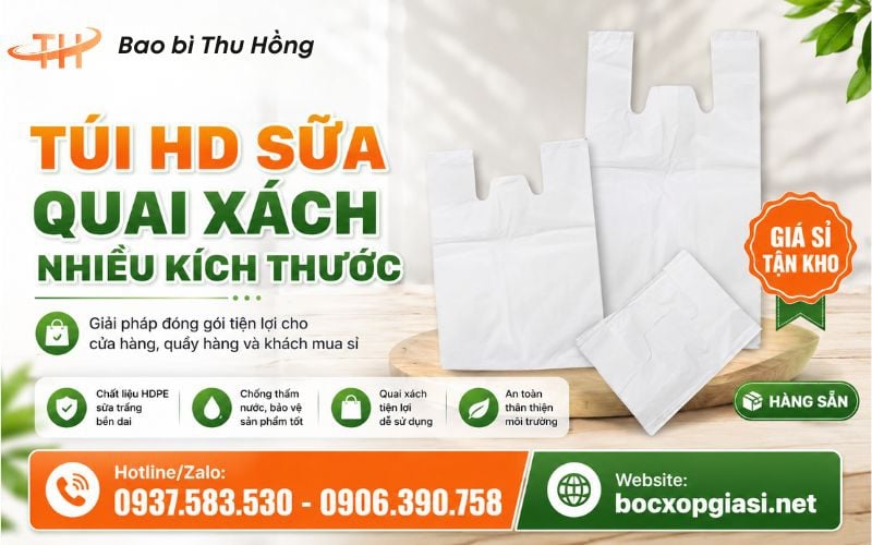 Túi Xốp HD Sữa Mua Sỉ Giá Rẻ - Giao Hàng Tận Nơi Nhanh Chóng