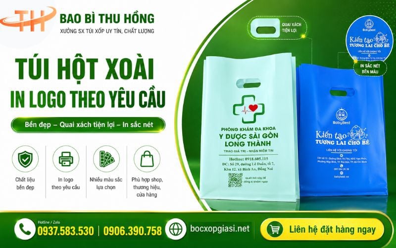 Cung cấp túi hột xoài in sẵn logo theo yêu cầu giá sỉ
