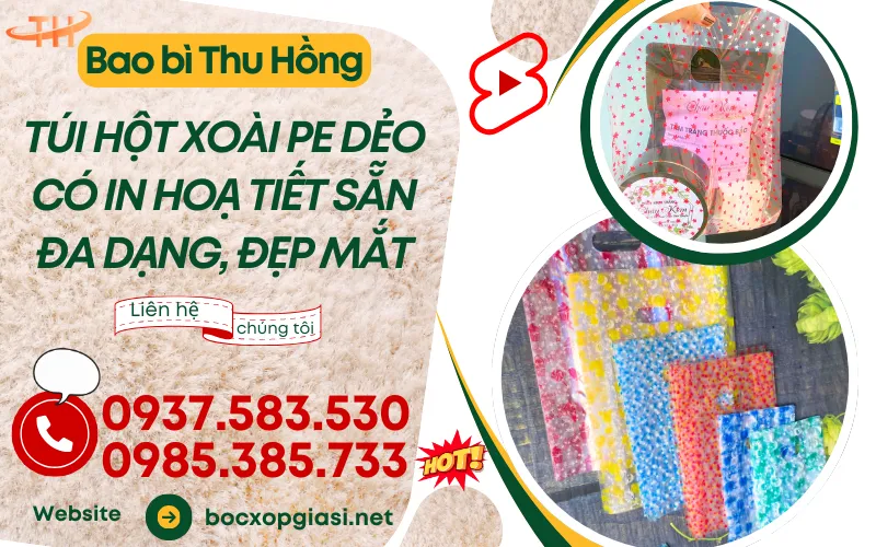 Chuyên Sỉ Túi PP Hột Xoài Trong Suốt In Họa Tiết Đẹp Giá Ưu Đãi – Địa Chỉ Uy Tín Bao Bì Thu Hồng TP.HCM