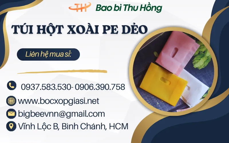 Túi hột xoài PE dẻo bền lựa chọn tiết kiệm cho tiểu thương, chủ shop