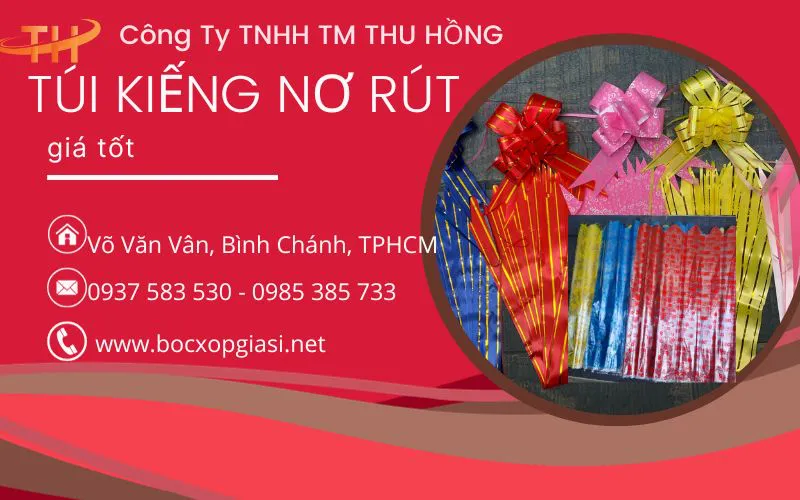 Mua Túi kiếng gói quà và nơ rút giá rẻ nhất TpHCM