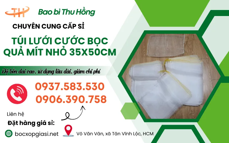 Túi Lưới Bọc Mít Size Nhỏ 35x50cm Bền Dai Giá Rẻ – Lựa Chọn Tiết Kiệm Cho Nhà Vườn