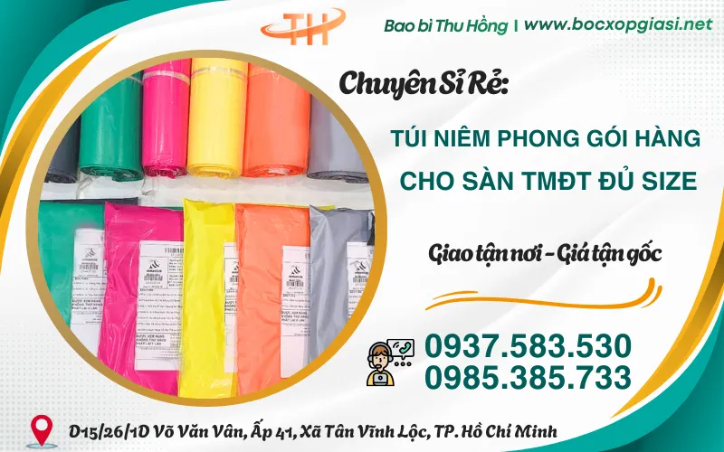 Túi niêm phong nhiều size cho sàn TMĐT giá tốt