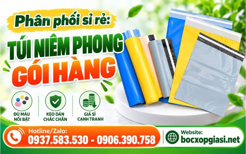 Túi Niêm Phong Đóng Hàng Nhiều Màu Giá Sỉ Cho Shop Online TPHCM