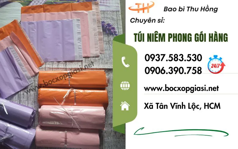 Túi niêm phong đóng gói hàng giá rẻ đủ size đủ màu