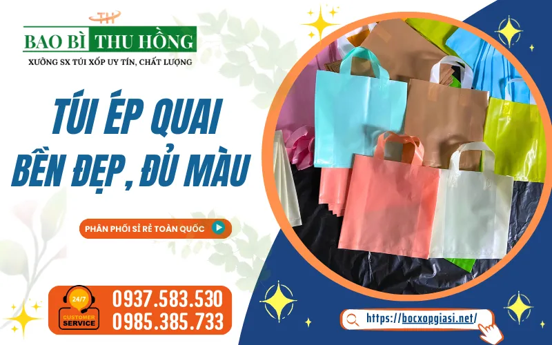 Túi ép quai đủ màu sắc và kích cỡ giá bán đại lý