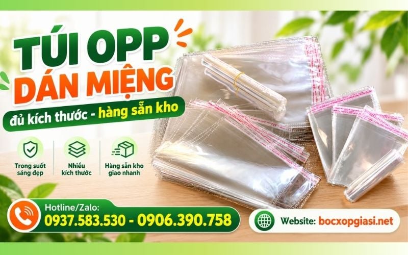 Túi OPP Dán Miệng Mua Sỉ Ở Đâu? Hàng Sẵn Kho, Giao Nhanh