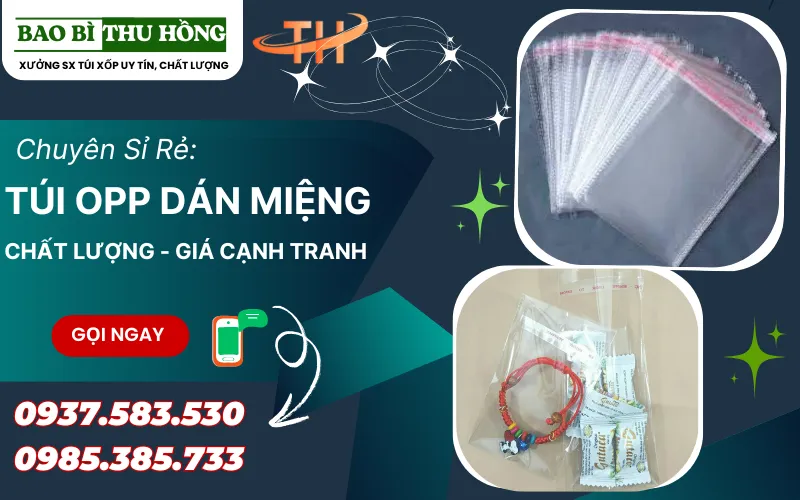 Túi opp dán miệng đựng phụ kiện – Giá tốt - phân phối đại lý toàn quốc