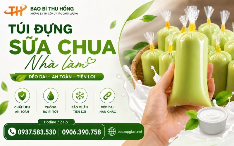Cung Cấp Túi Đựng Sữa Chua Nhà Làm Chất Lượng Giá Sỉ Cạnh Tranh