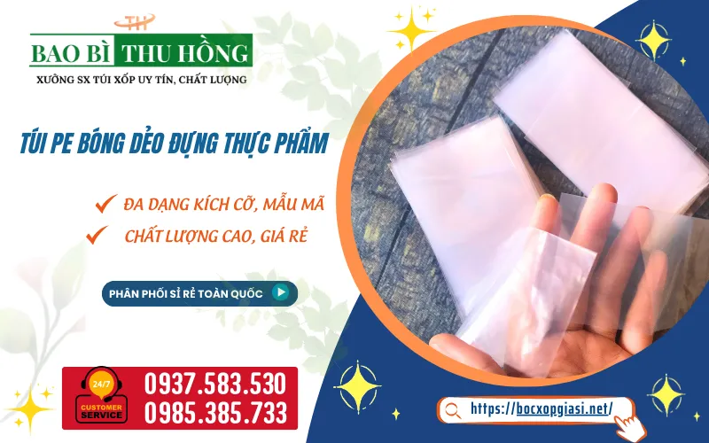 Bỏ sỉ túi PE đủ kích thước giá ưu đãi tại TPHCM