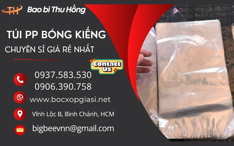 Túi hột xoài PP bóng kiếng trong suốt cung cấp sỉ đa kích cỡ