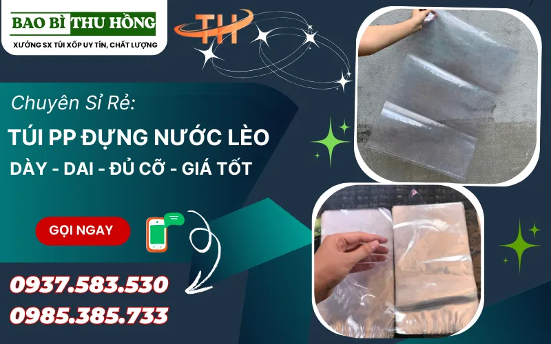 Túi PP Đựng Canh,,Cháo, Nước lèo- Mẫu Bao Bì Không Thể Thiếu Cho Hàng Quán