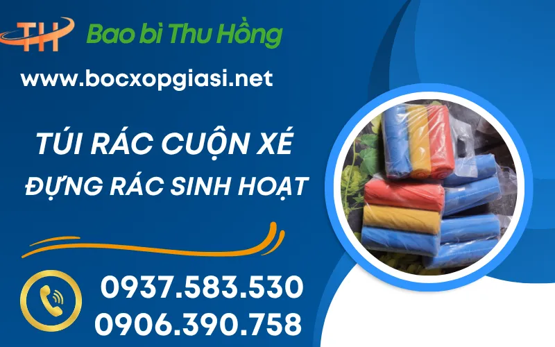 Túi rác cuộn xé dùng cho gia đình văn phòng siêu tiện lợi giá rẻ