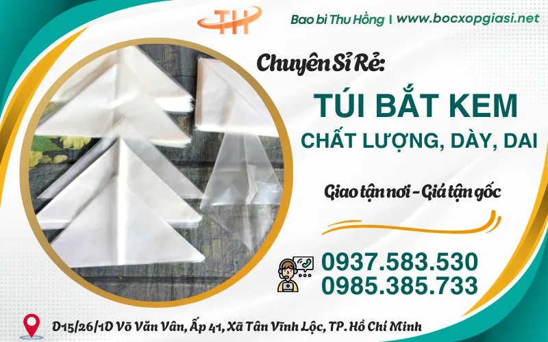 Túi Tam Giác Bắt Kem Mua Sỉ Ở Đâu Giá Rẻ? Nguồn Cung Cấp Uy Tín Cho Tiệm Bánh & Cửa Hàng Làm Kem