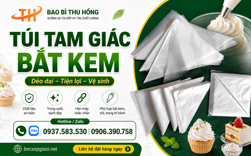 Tìm Hiểu Về Túi Bắt Kem Và Nơi Bán Sỉ Uy Tín Giá Tốt Nhất Hiện Nay