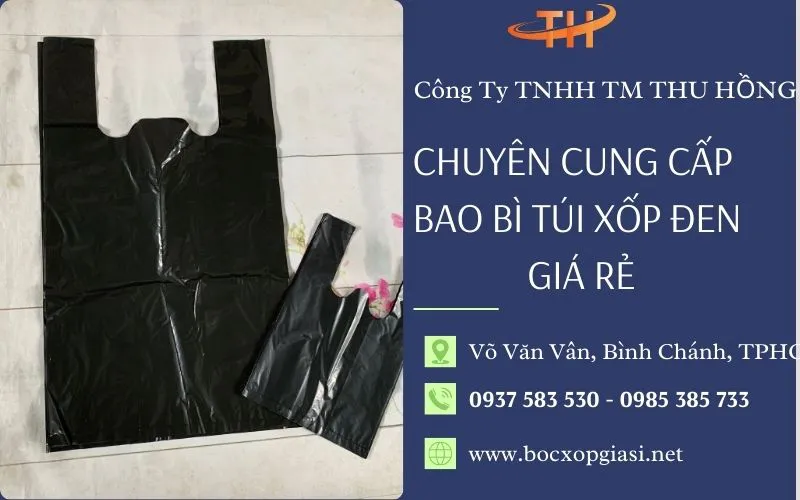 Túi xốp( túi nilon) đen 2 quai 1kg – 2kg – 5kg – 10kg  đến 50kg