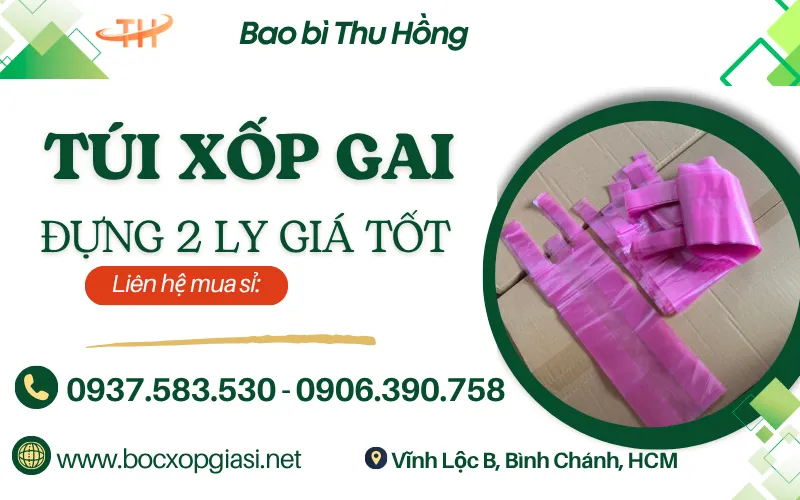 Túi Xốp Gai Đựng 2 Ly Bán Giá Sỉ Cho Hàng Quán, Giao Nhanh Toàn TP.HCM