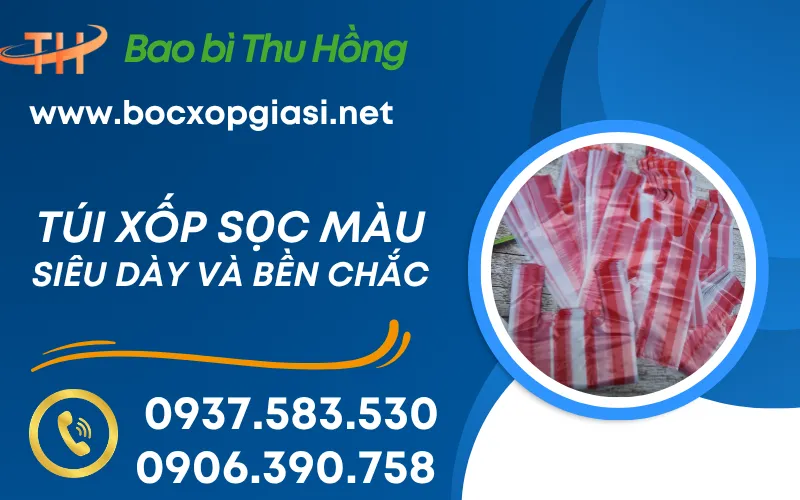 Cần mua túi xốp sọc màu giá sỉ tại TPHCM