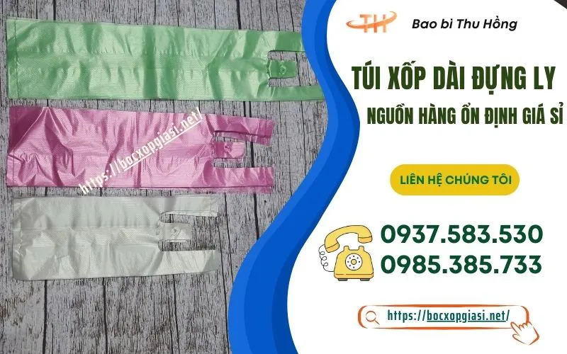 Đặt hàng túi xốp quai xách dài giá sỉ – Giao tận nơi trên toàn quốc