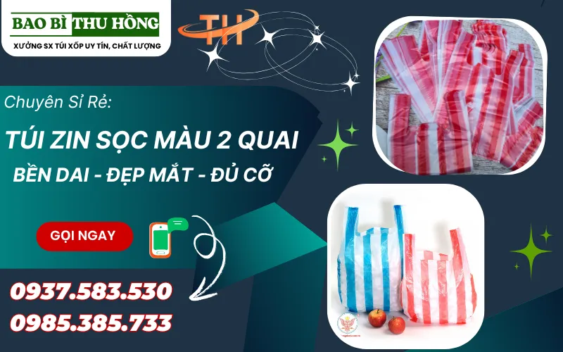 Túi xốp sọc màu hàng zin giá bán bao nhiêu – Tư vấn báo giá tận kho