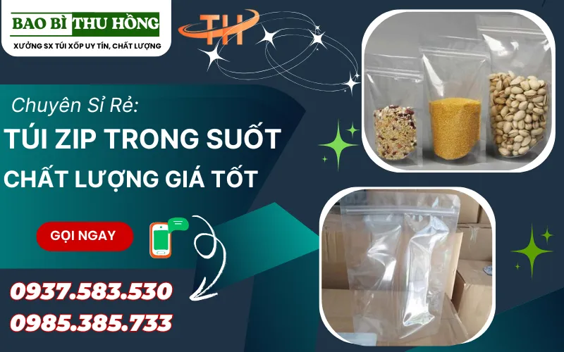 Cung Cấp Túi Zip 2 Mặt Trong Giá Rẻ Độ Bền Cao – Lựa Chọn Tối Ưu Cho Đóng Gói Hiện Đại