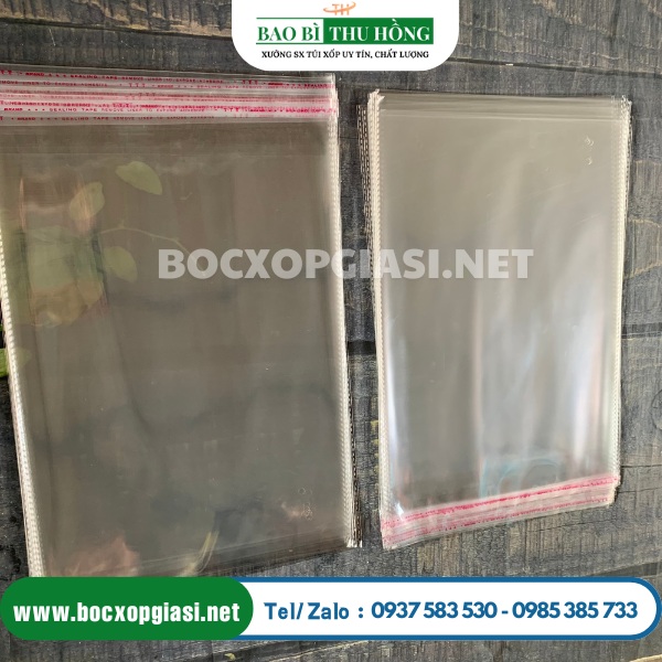 Túi opp băng keo dán miệng đựng quần áo tiện lợi Túi opp băng keo dán miệng đựng quần áo tiện lợi