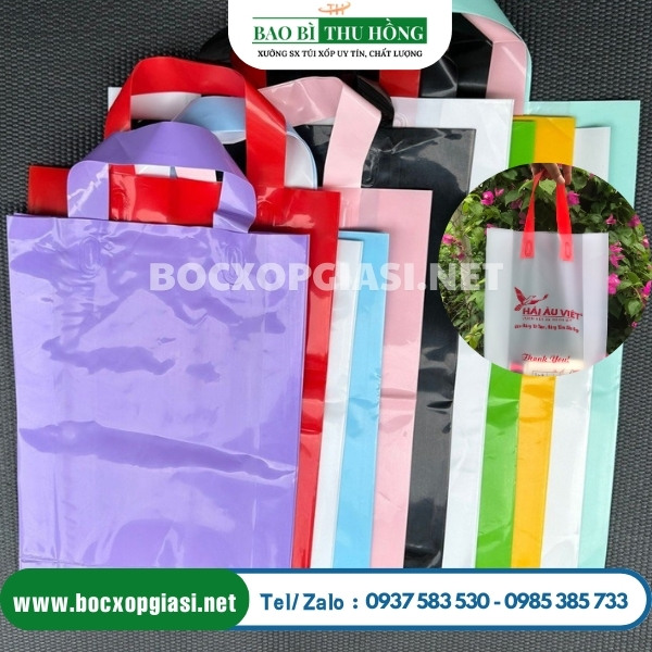 Túi nilon ép quai trơn Túi nilon ép quai trơn