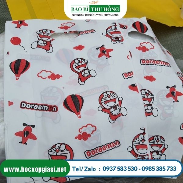 Mẫu túi hột xoài HD in hình doremon Mẫu túi hột xoài HD in hình doremon