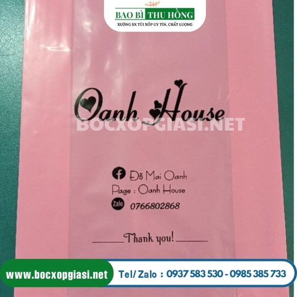 Túi hột xoài màu hồng in ấn logo theo yêu cầu Túi hột xoài màu hồng in ấn logo theo yêu cầu