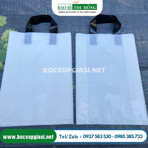 Túi ni lông ép quai bóng dẻo, chịu lực tốt Túi ni lông ép quai bóng dẻo, chịu lực tốt