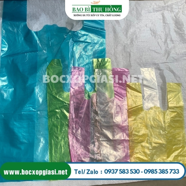 Túi nilon 2 quai đủ màu đủ kích thước Túi nilon 2 quai đủ màu đủ kích thước