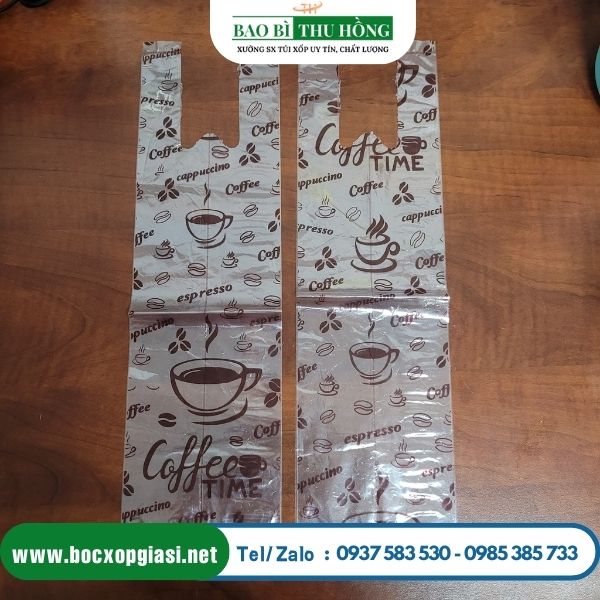 Túi nilon đưng cafe in sẵn tiện lợi Túi nilon đưng cafe in sẵn tiện lợi